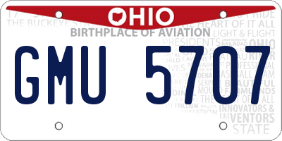 OH license plate GMU5707