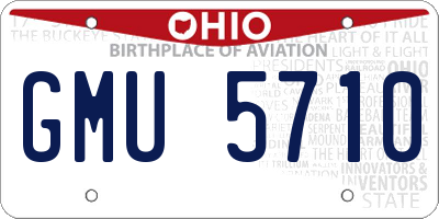 OH license plate GMU5710