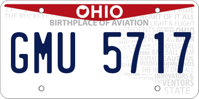 OH license plate GMU5717