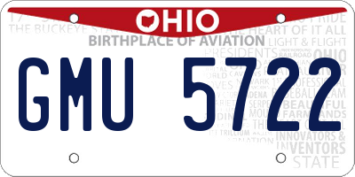 OH license plate GMU5722