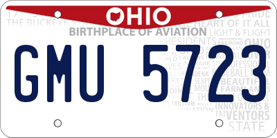 OH license plate GMU5723