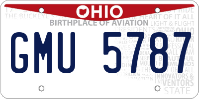 OH license plate GMU5787