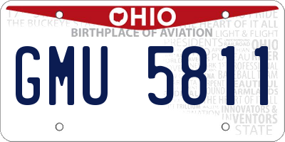 OH license plate GMU5811