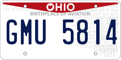 OH license plate GMU5814