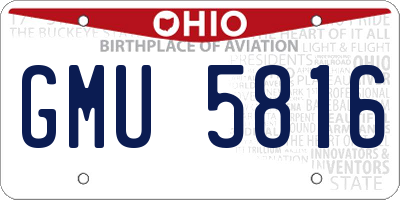 OH license plate GMU5816