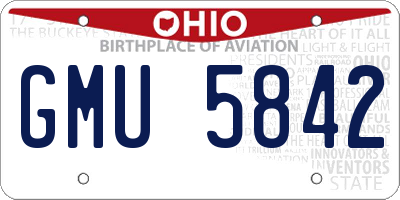 OH license plate GMU5842