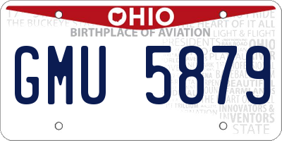 OH license plate GMU5879