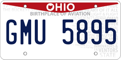 OH license plate GMU5895