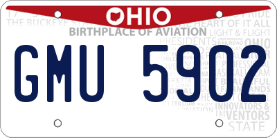 OH license plate GMU5902