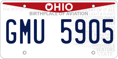 OH license plate GMU5905