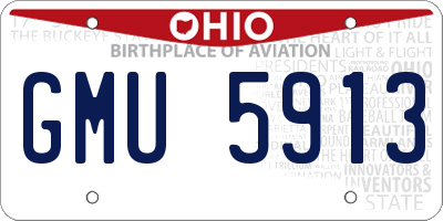 OH license plate GMU5913