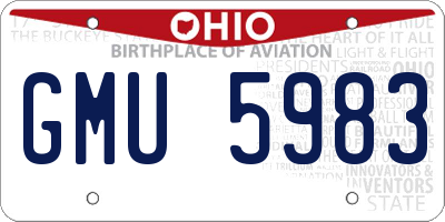OH license plate GMU5983