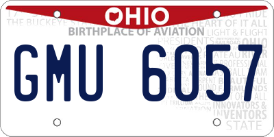 OH license plate GMU6057