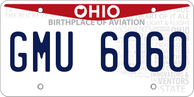 OH license plate GMU6060