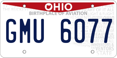 OH license plate GMU6077