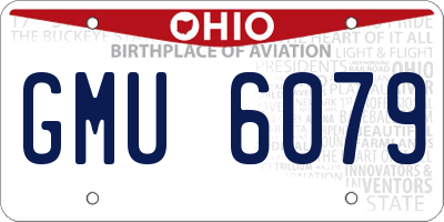 OH license plate GMU6079