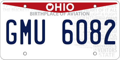 OH license plate GMU6082