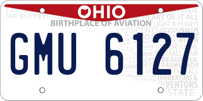 OH license plate GMU6127