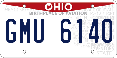 OH license plate GMU6140
