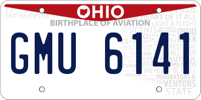 OH license plate GMU6141