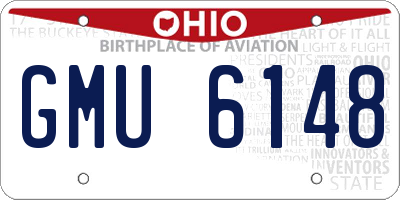 OH license plate GMU6148