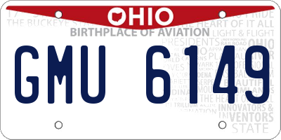 OH license plate GMU6149