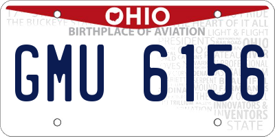 OH license plate GMU6156