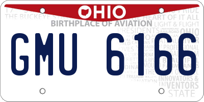 OH license plate GMU6166