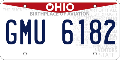 OH license plate GMU6182