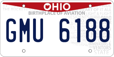 OH license plate GMU6188