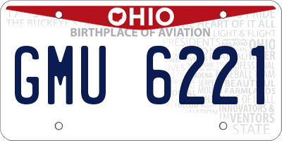 OH license plate GMU6221