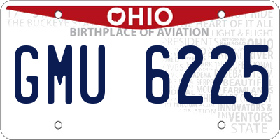 OH license plate GMU6225