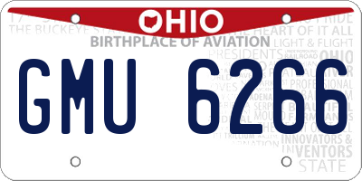 OH license plate GMU6266