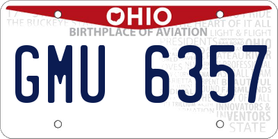 OH license plate GMU6357