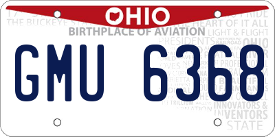 OH license plate GMU6368