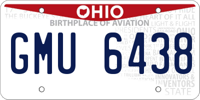 OH license plate GMU6438