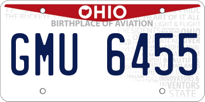 OH license plate GMU6455