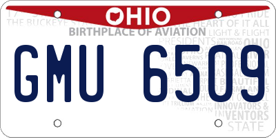 OH license plate GMU6509