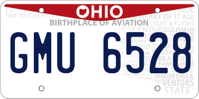 OH license plate GMU6528