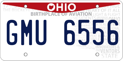 OH license plate GMU6556