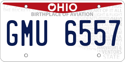 OH license plate GMU6557