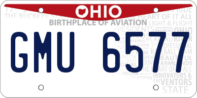 OH license plate GMU6577