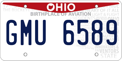 OH license plate GMU6589