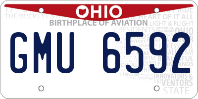 OH license plate GMU6592