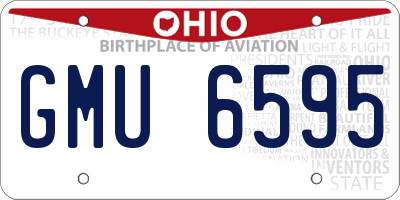 OH license plate GMU6595