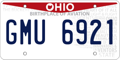 OH license plate GMU6921