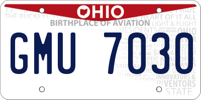 OH license plate GMU7030