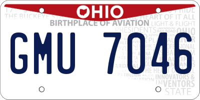 OH license plate GMU7046