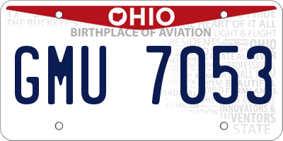 OH license plate GMU7053