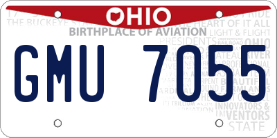 OH license plate GMU7055